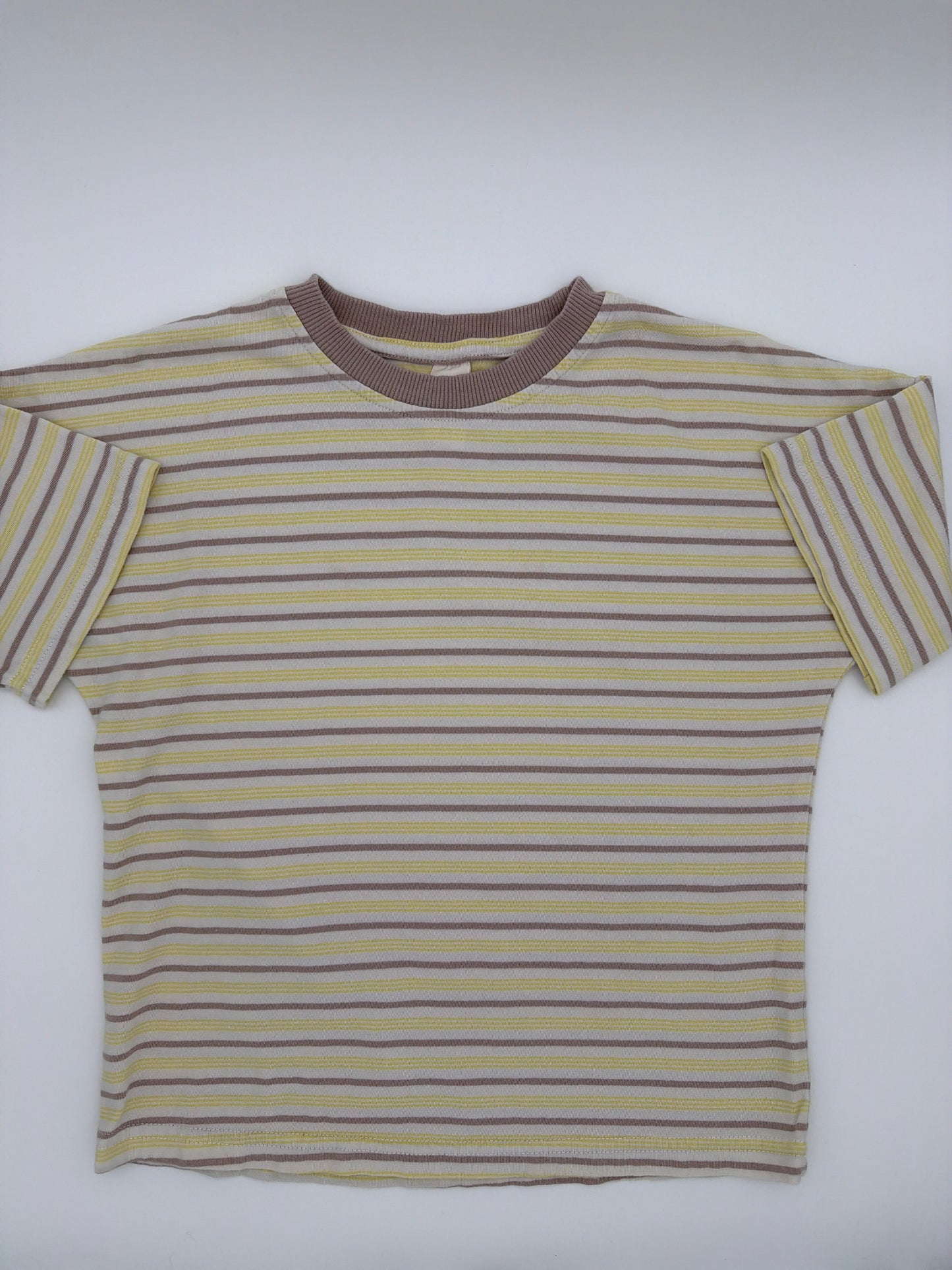 Summer and Storm Yellow/Brown Stripe t-shirt