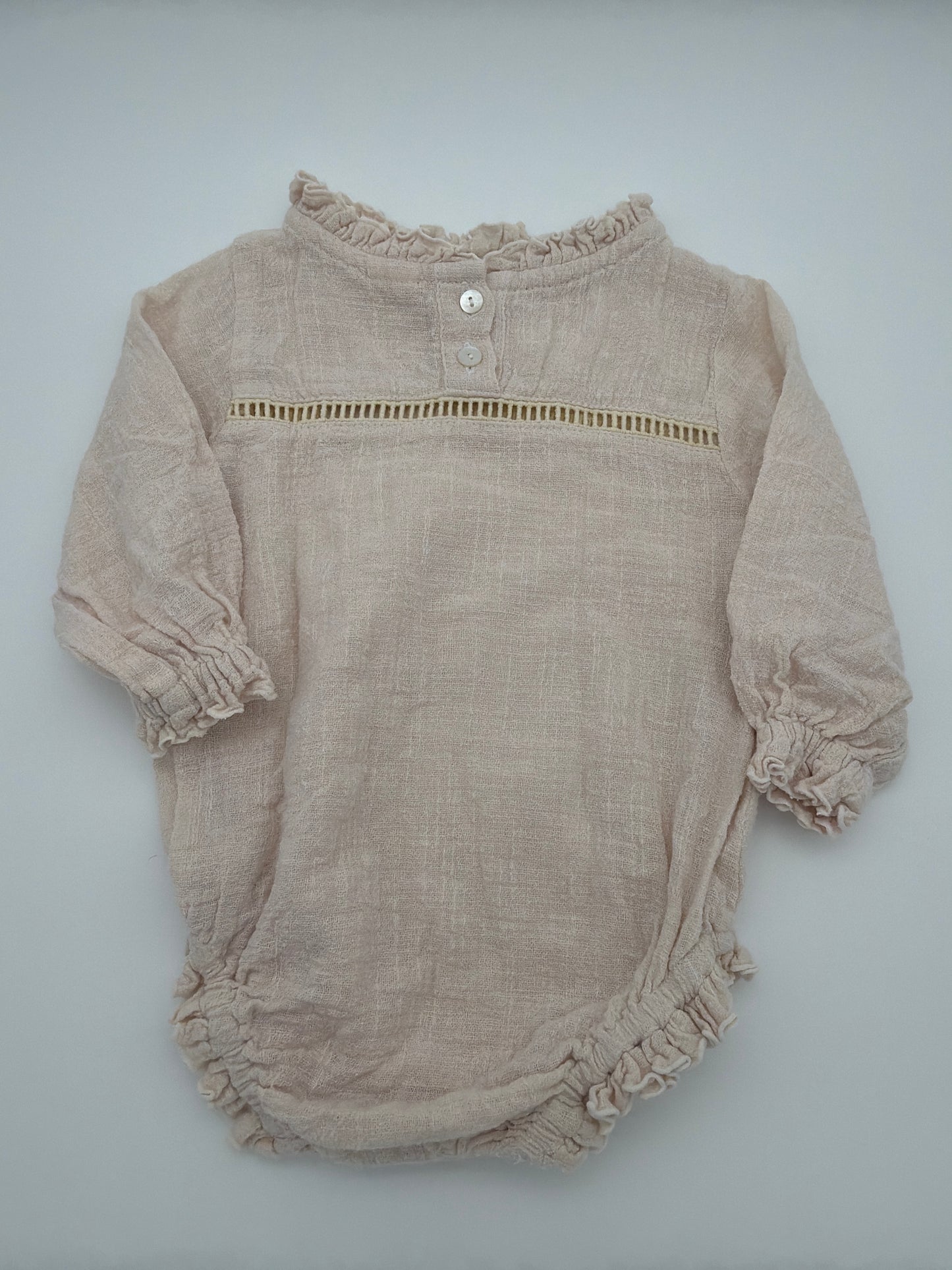 illoura Linen Pink Onesie, size:00