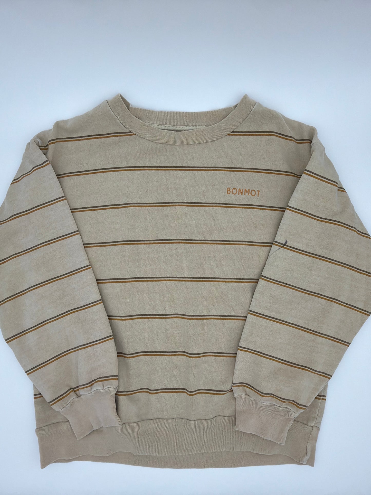 BONMOT stripe sweatshirt, size:6/7Y