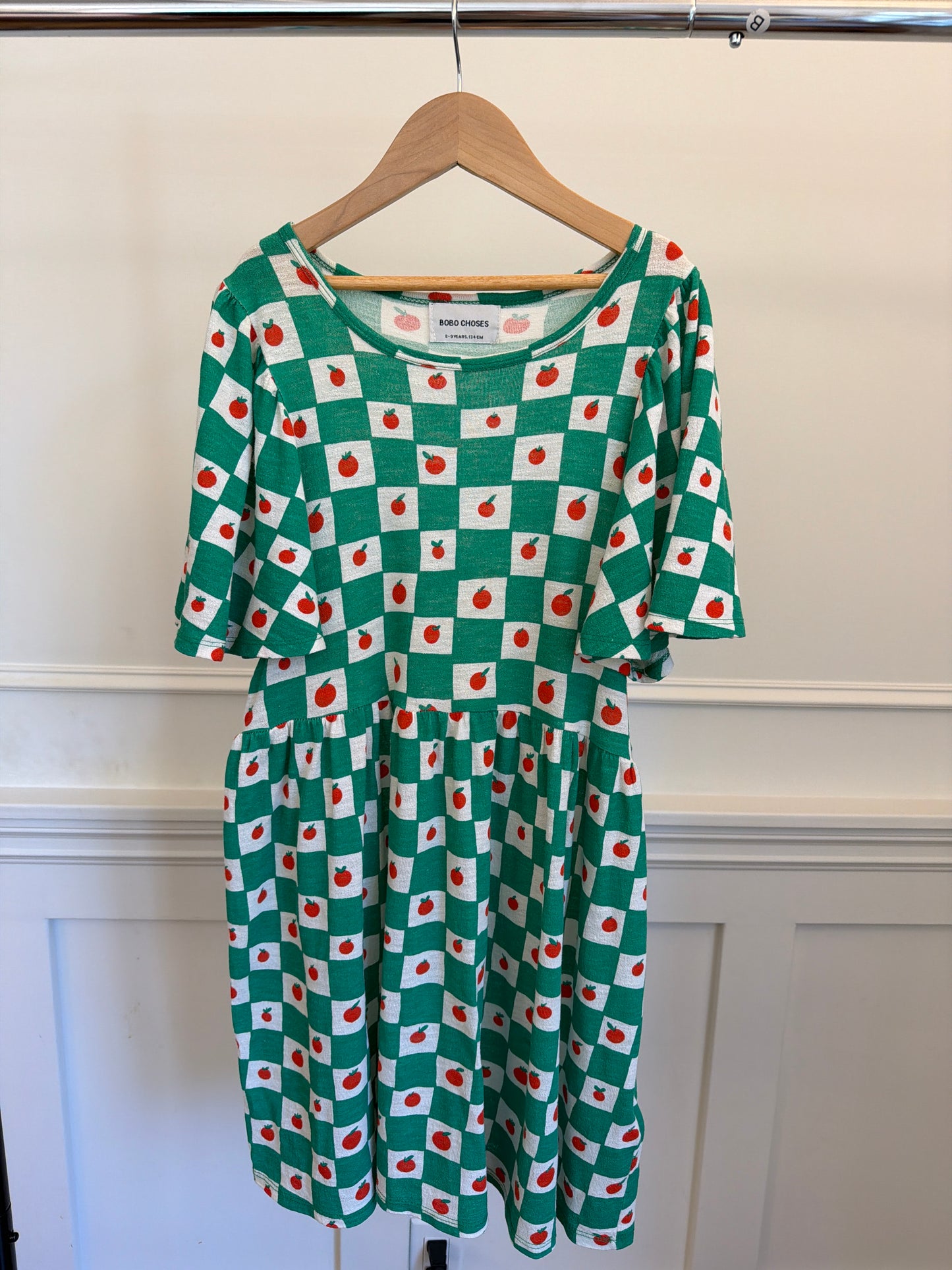 BOBO CHOSES Apple dress, 8-9Y