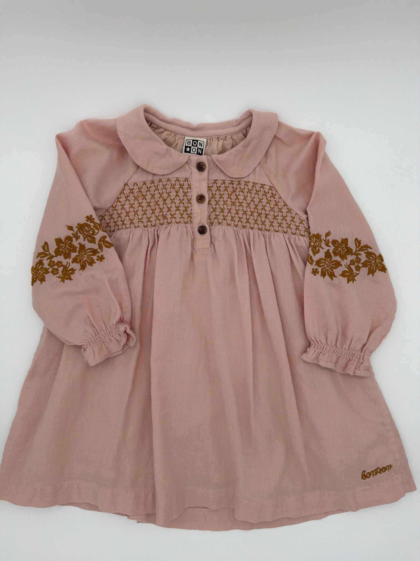 Bonton Pink Dress, Size:2Y