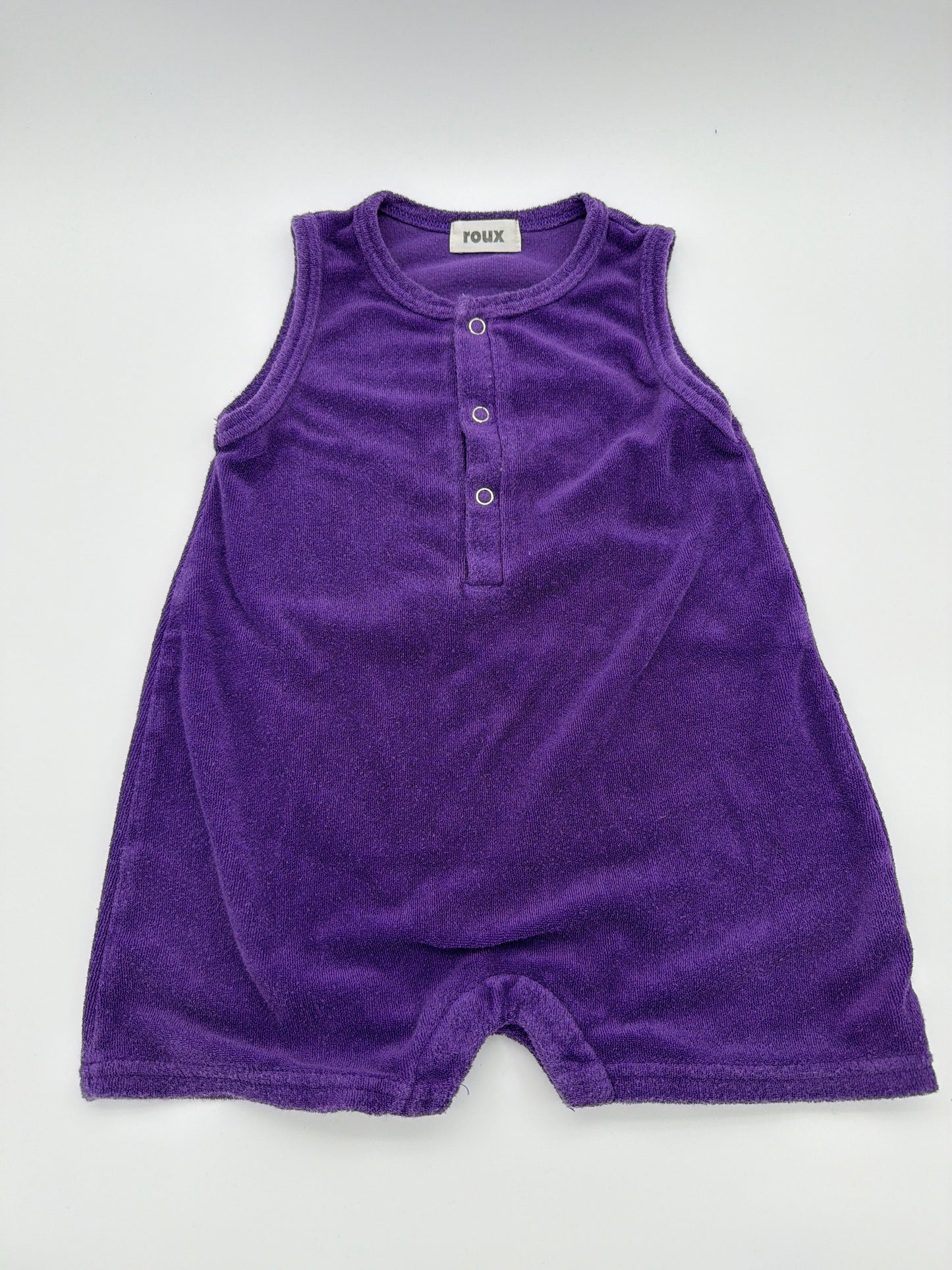 Roux Purple Terry Onesie