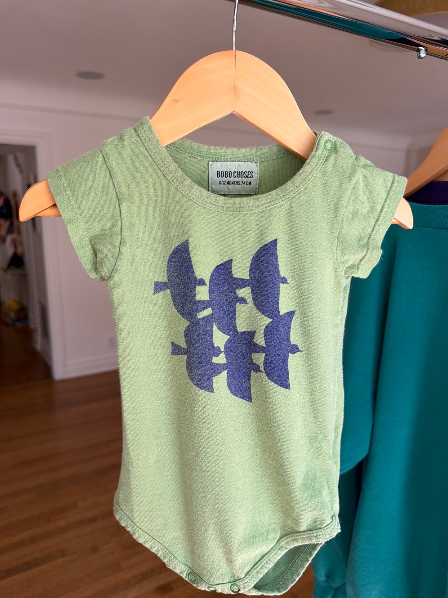 Bobo Choses Green Bird Onesie