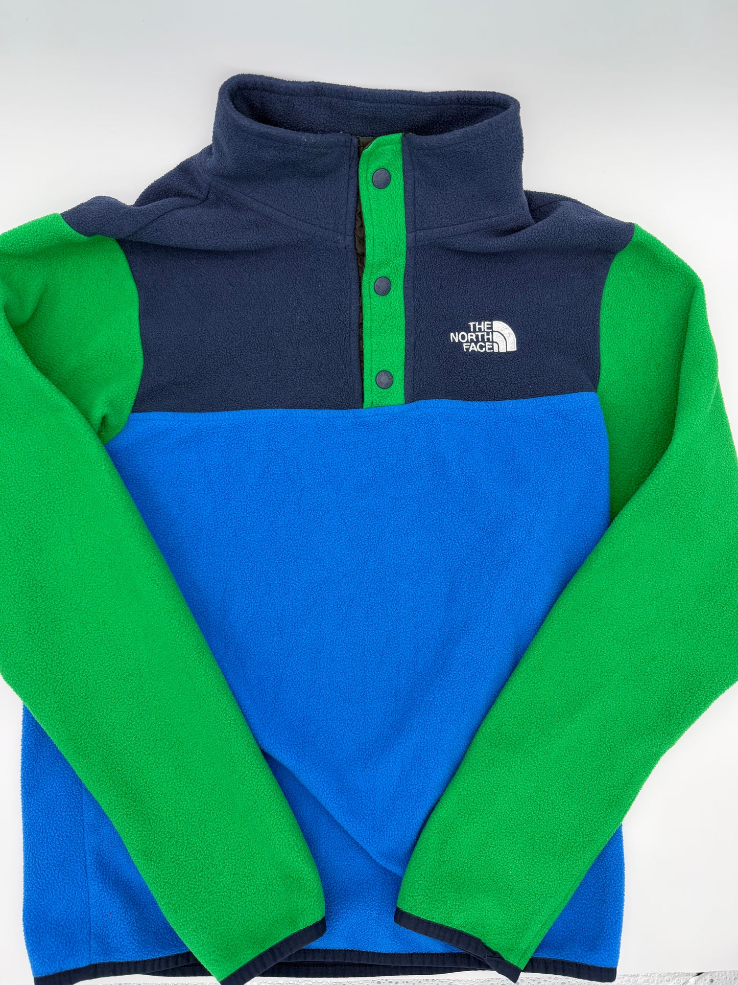The North Face tri color fleece pullover size: Large (14/15)