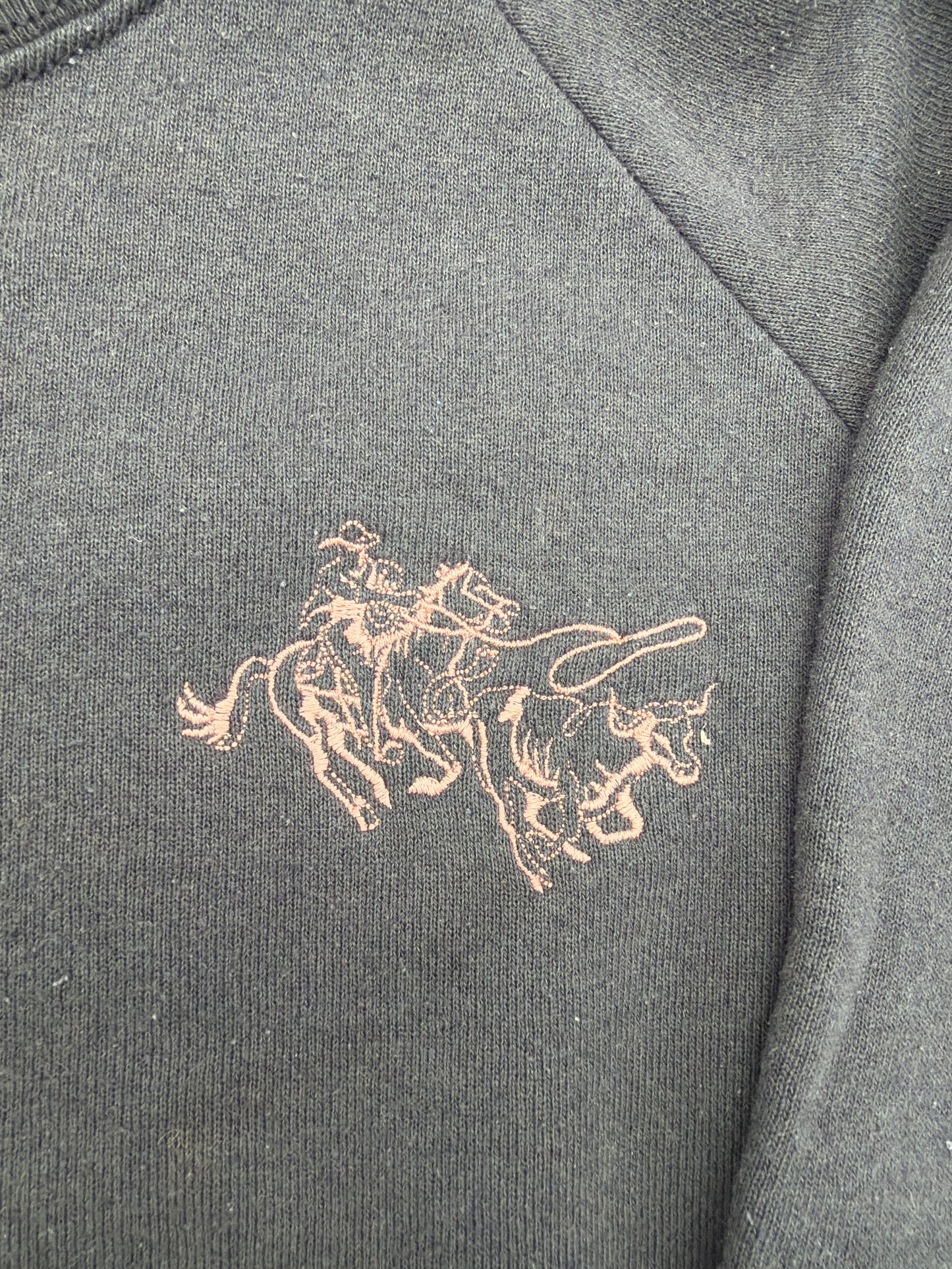 Vintage Adult Rodeo Black Fruit Of The Loom Sweatshirt , Size: M