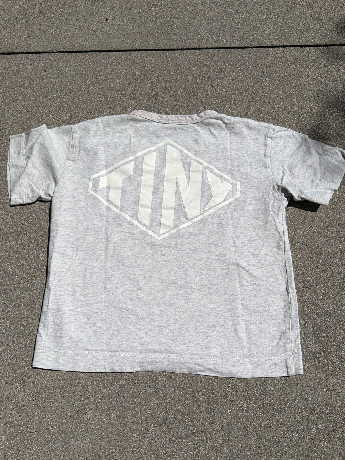 TINYCOTTONS Grey Diamond Logo T-Shirt, Size:6Y