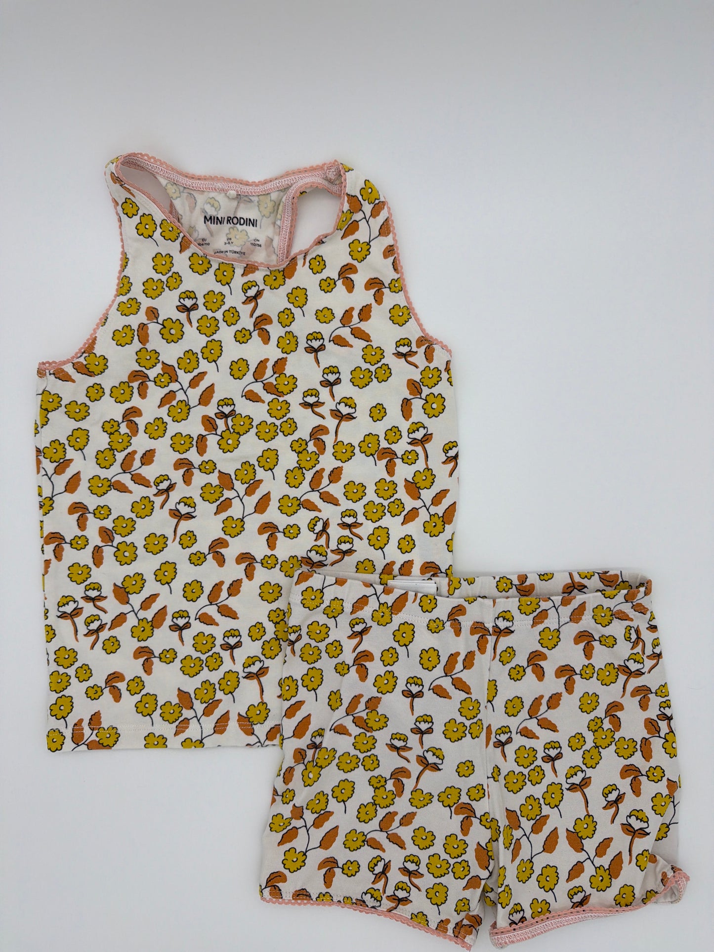 Mini Rodini yellow/orange set, size:3/5Y