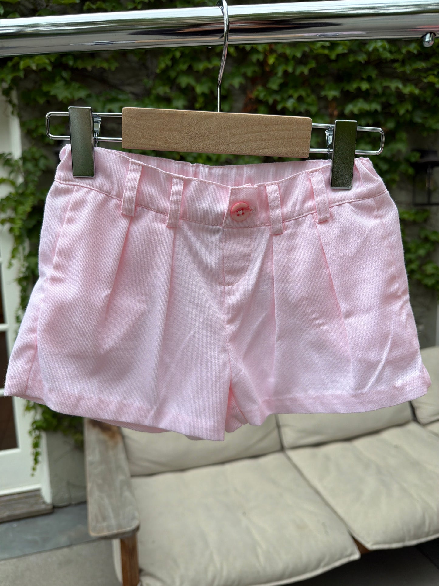 Fleuisse Pink Pleated Shorts, Size:3Y