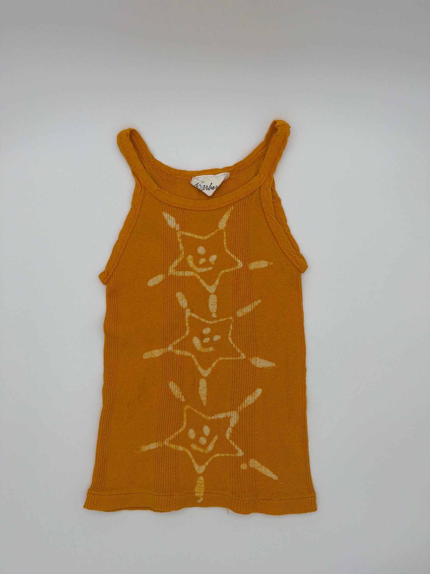 Barbara Yellow Star Tank,size:10/12Y (fits like 7/8)