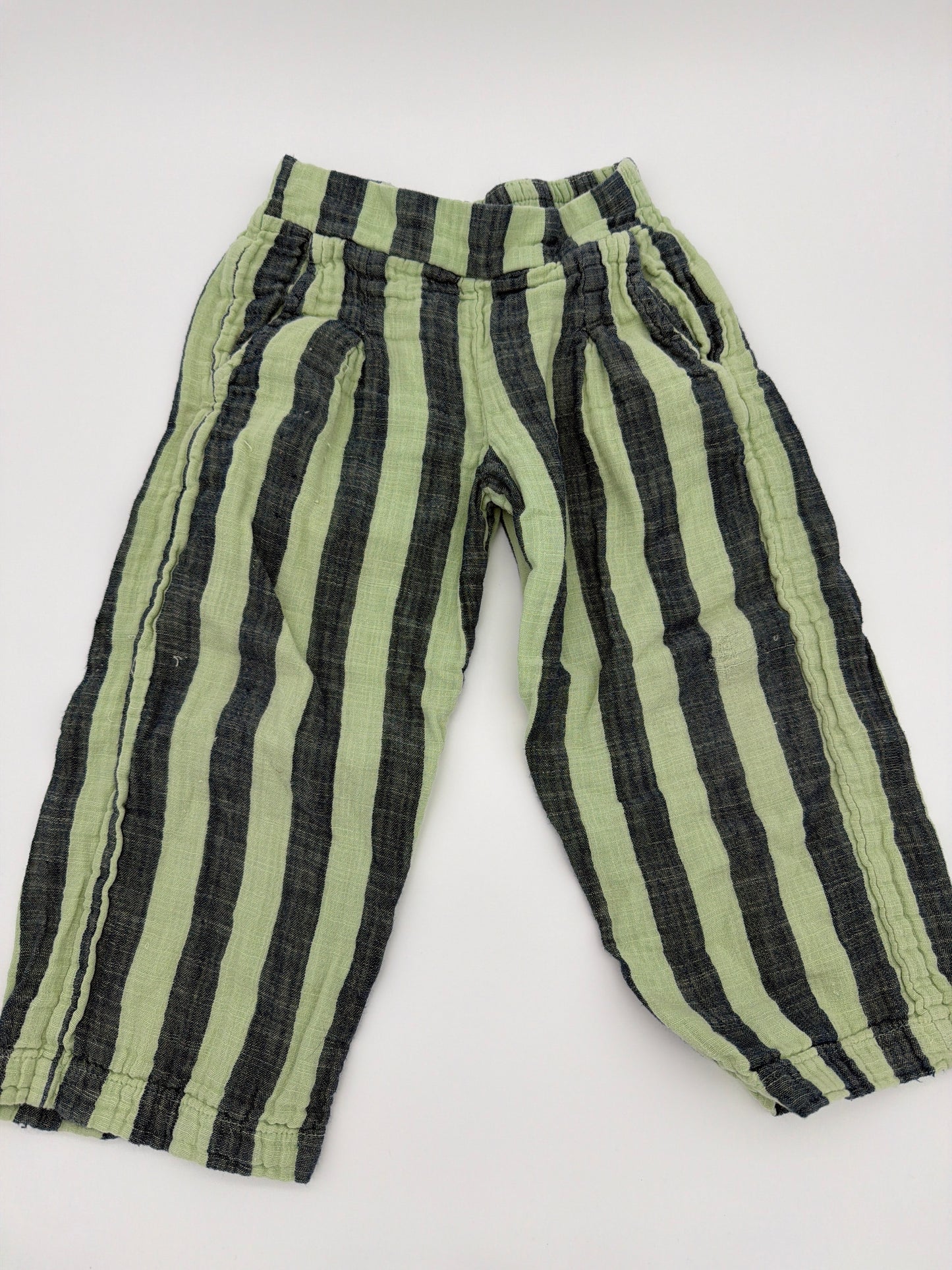 ROUX green/blue stripe pants, Size:3T