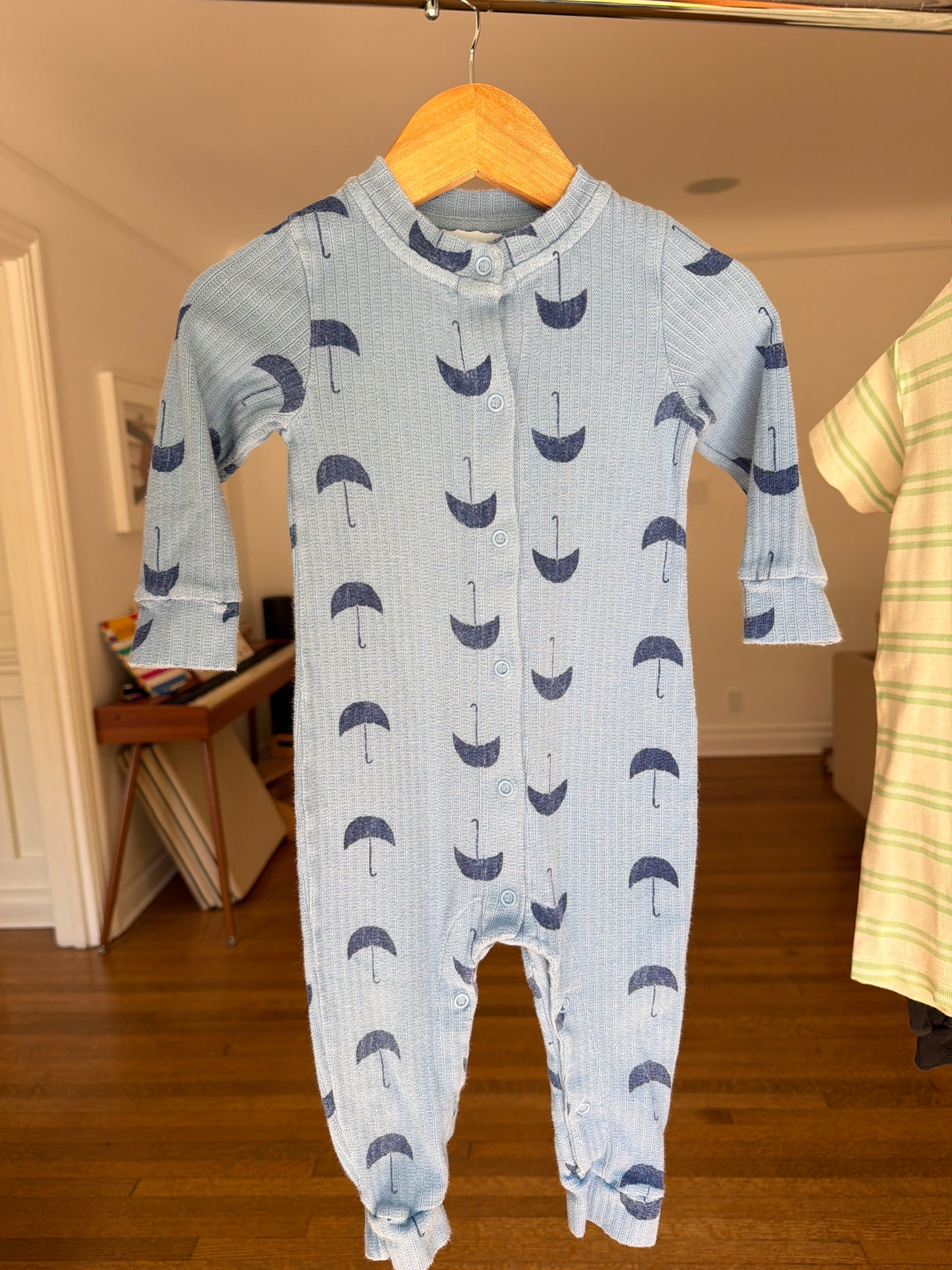 Bobo Choses Blue Umbrella Onesie