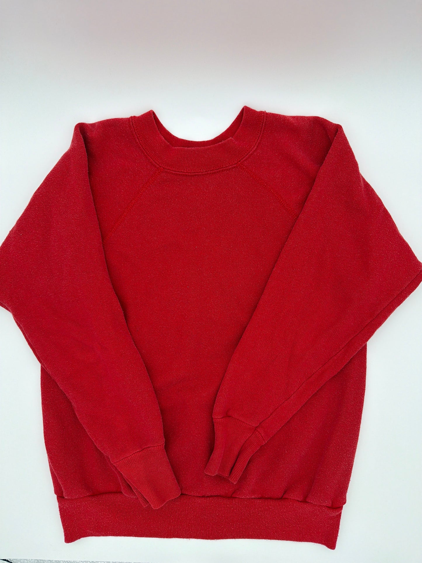 Vintage red blank sweatshirt, size: 8Y
