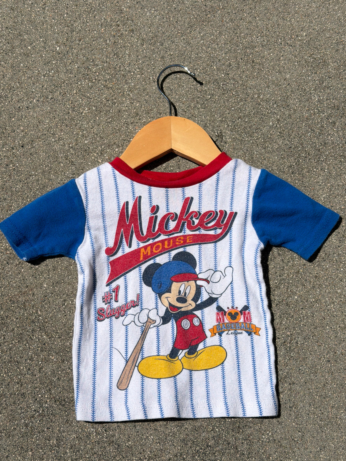 VNTG Mickey Baseball T-Shirt, Size:24M