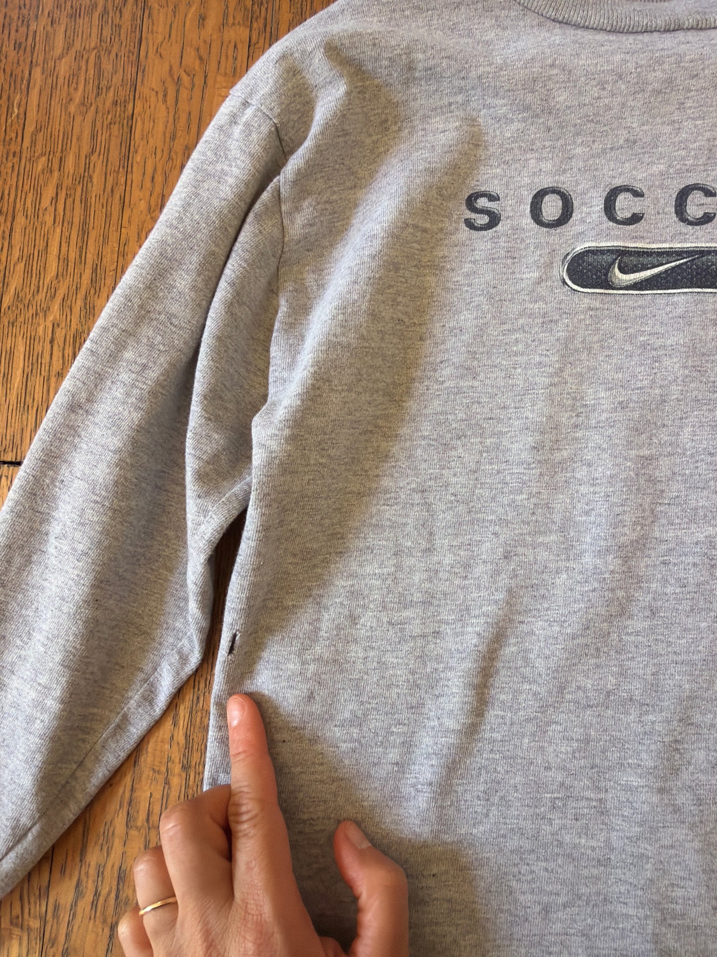 VNTG Nike Soccer Long Sleeve, Size:7