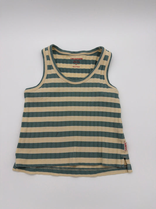 TINYCOTTONS blu/cream Stripe Tank, size:6Y