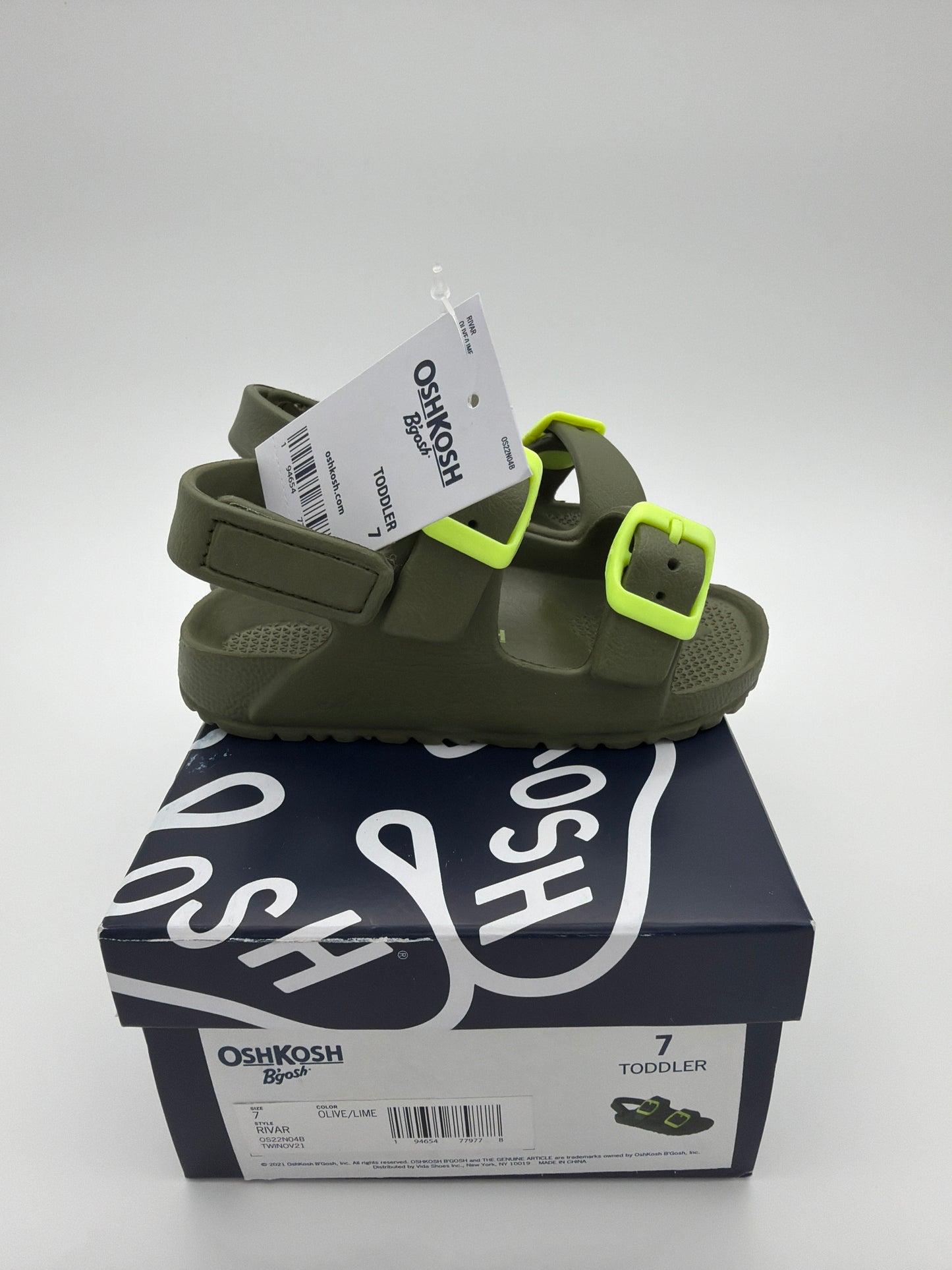 Osh Kosh Green Sandals, 7T