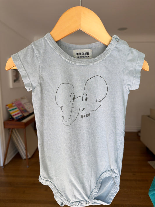 Bobo Choses Blue Elephant Onesie