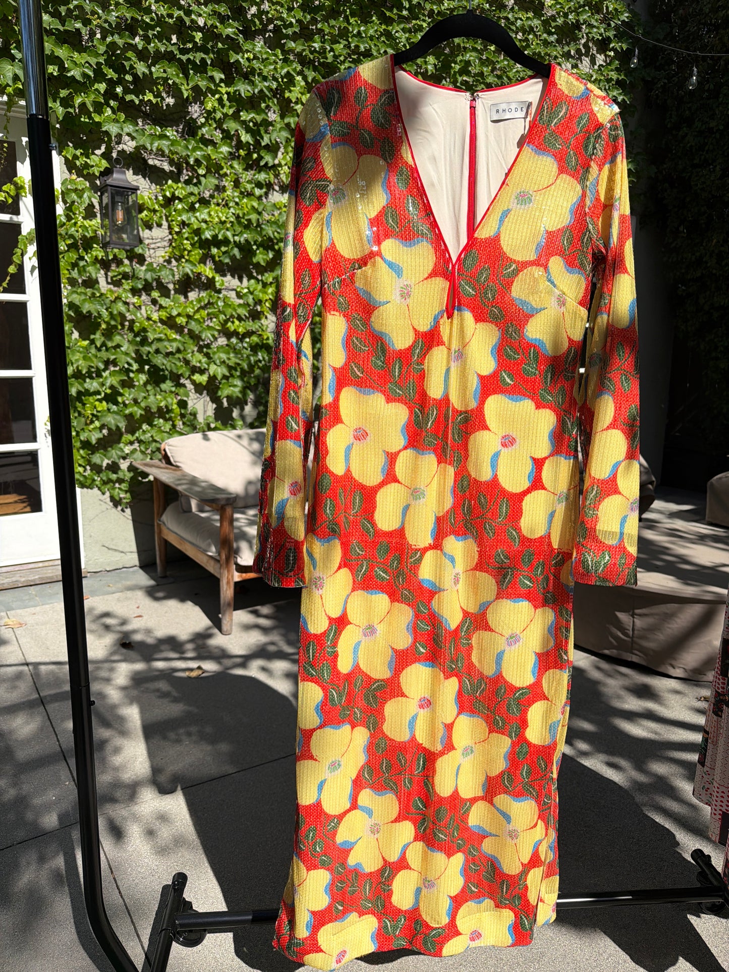 RHODE sequin floral dress, Size:2
