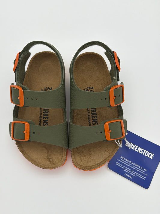 NEW Green/ Orange Birkenstock Sandals, size:24