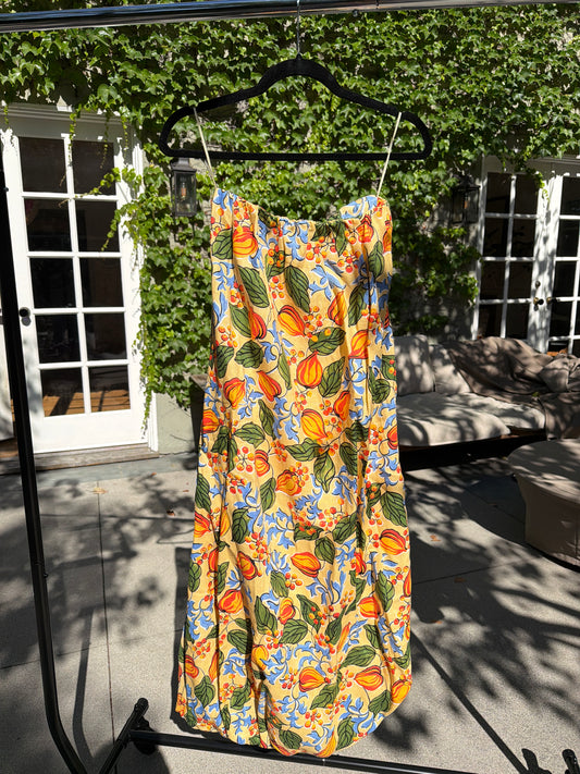 RHODE strapless floral dress, Size: XS