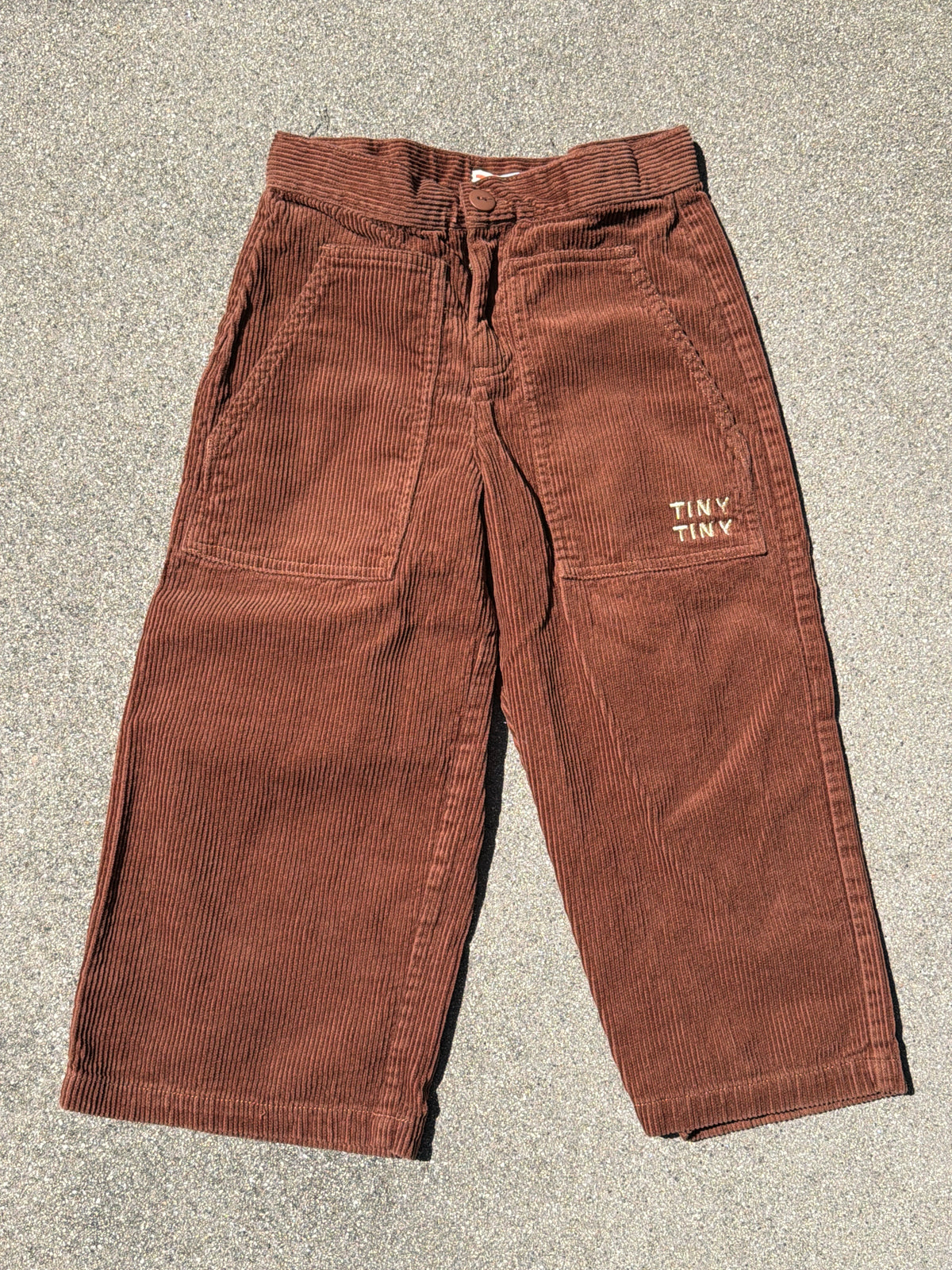 TINYCOTTONS Brown Wide Leg Cords, Size:6Y