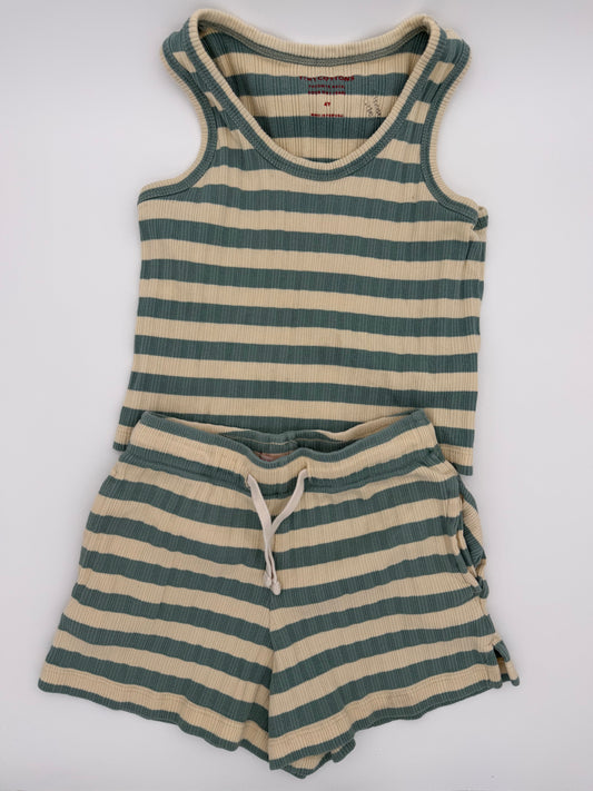 TINYCOTTONS blue/cream Stripe set