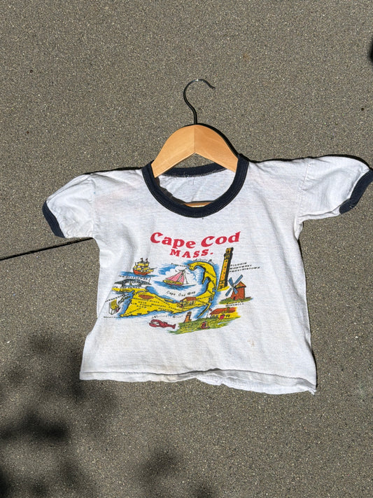Vintage Cap Cod Ringer T-Shirt, Size:2/3Y
