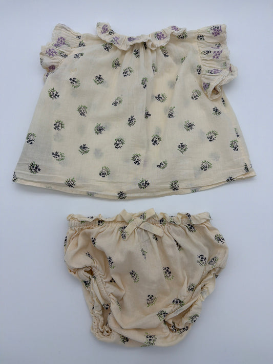 Emile & Ida floral ivory set