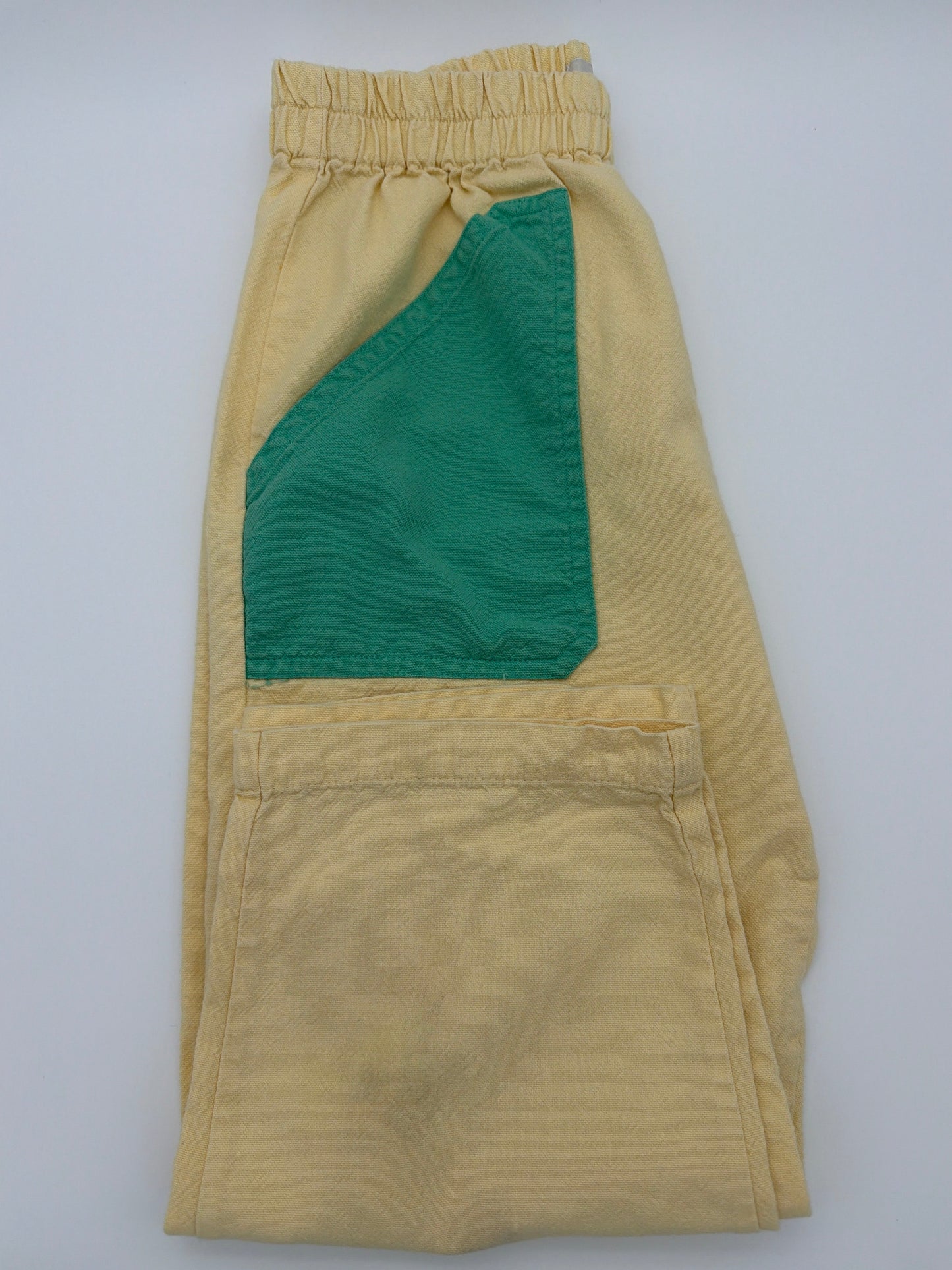 BOBO CHOSES Trouser Yellow/Green Pocket, 10/11Y