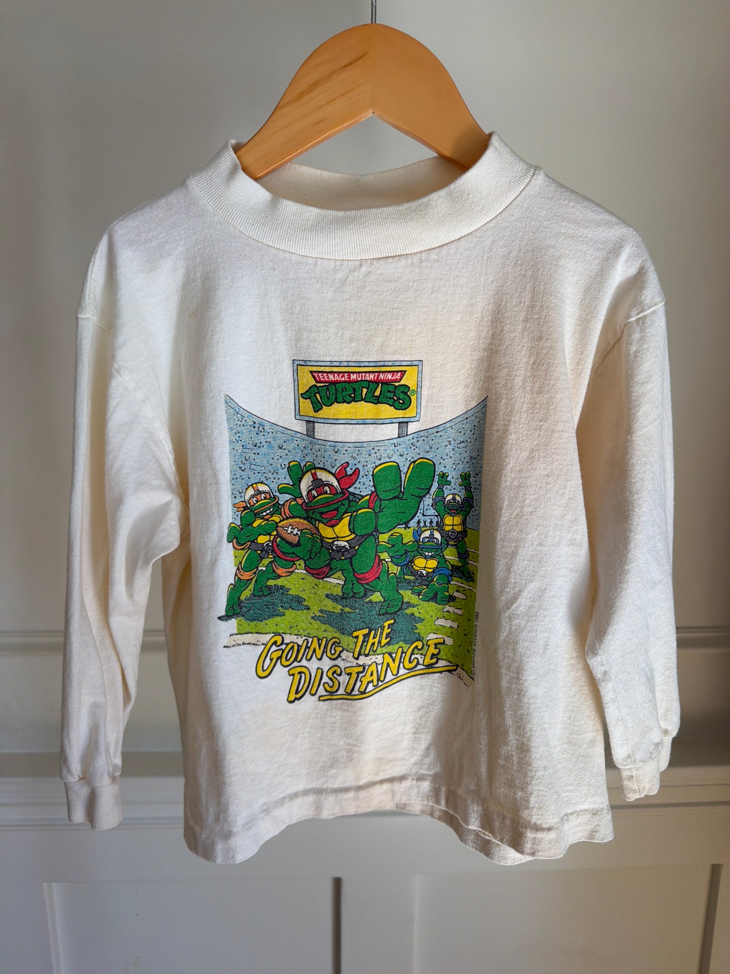 Vintage TNMNT football L/S, Size:L/XL (7/8y)