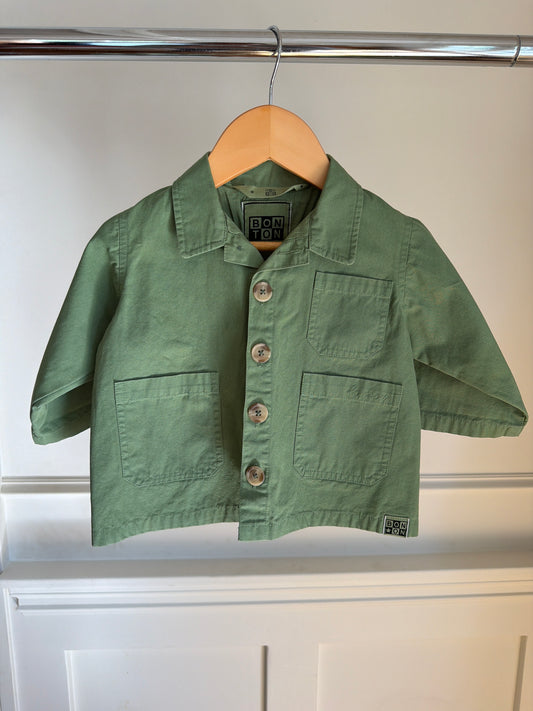 BONTON Green Utility Jacket,size:2Y