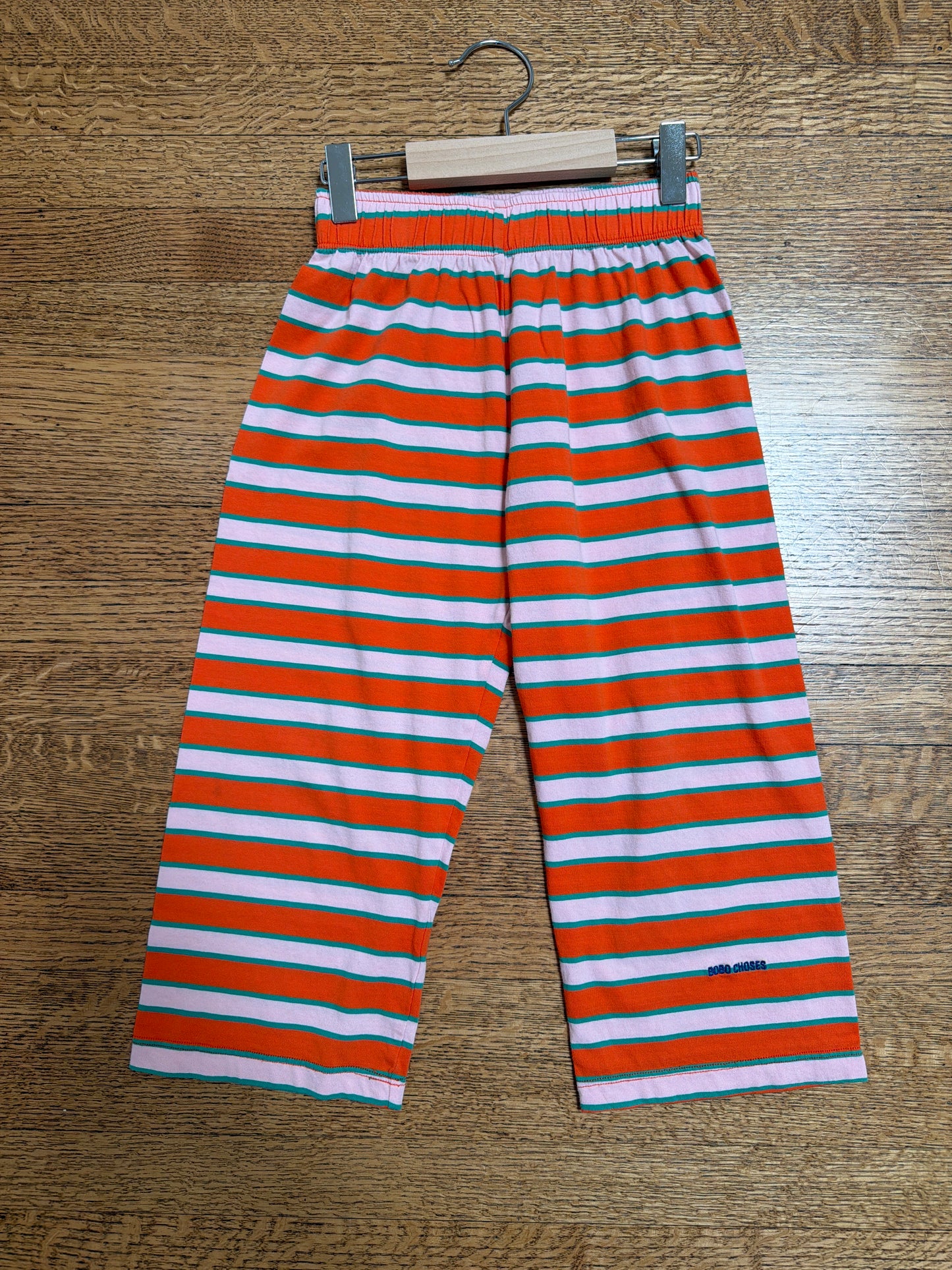 BOBO CHOSES multi stripe wide leg pants, size:5/6Y