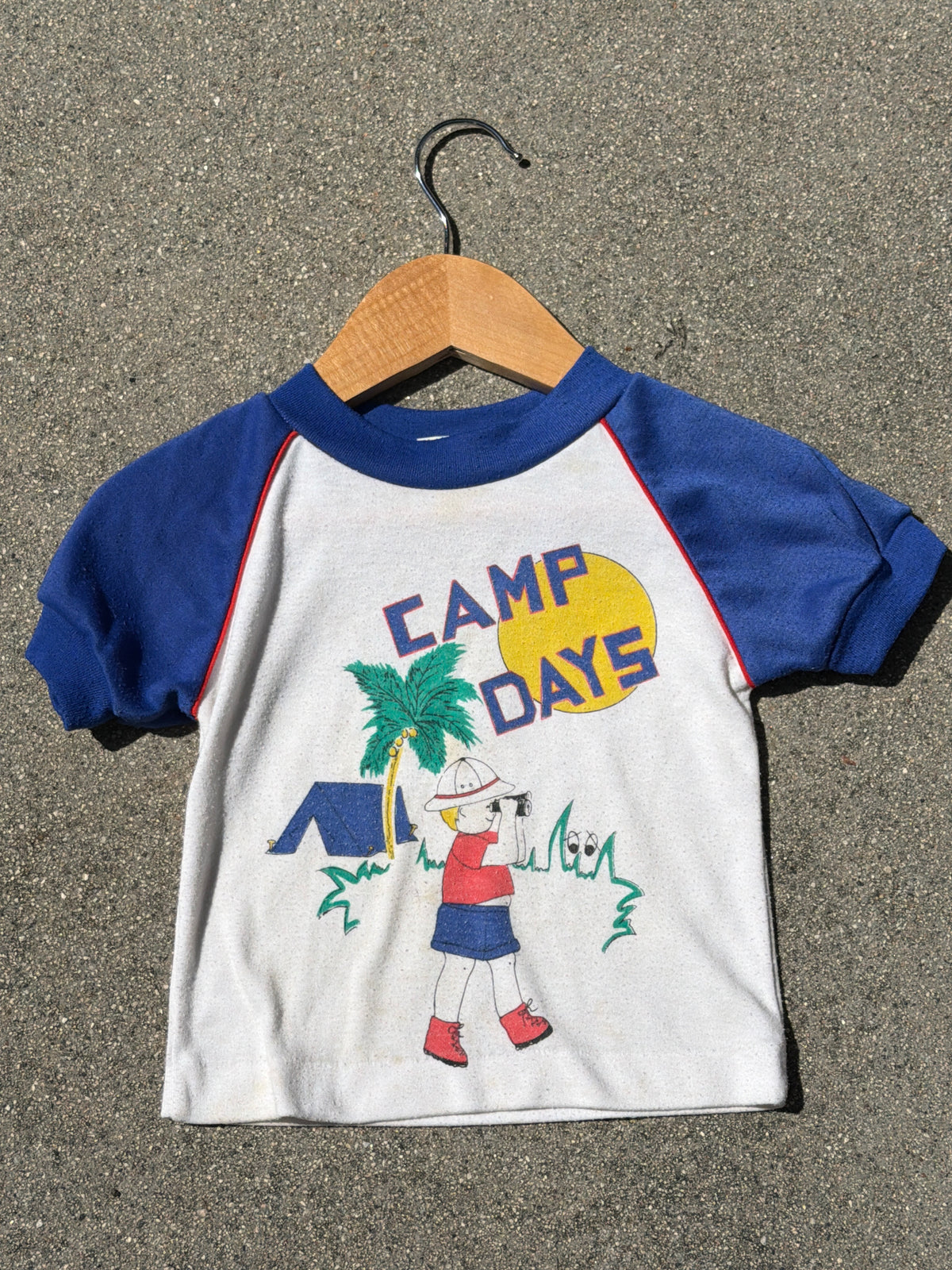 VNTG no tag "Camp Days" T-Shirt,Size:2/3Y