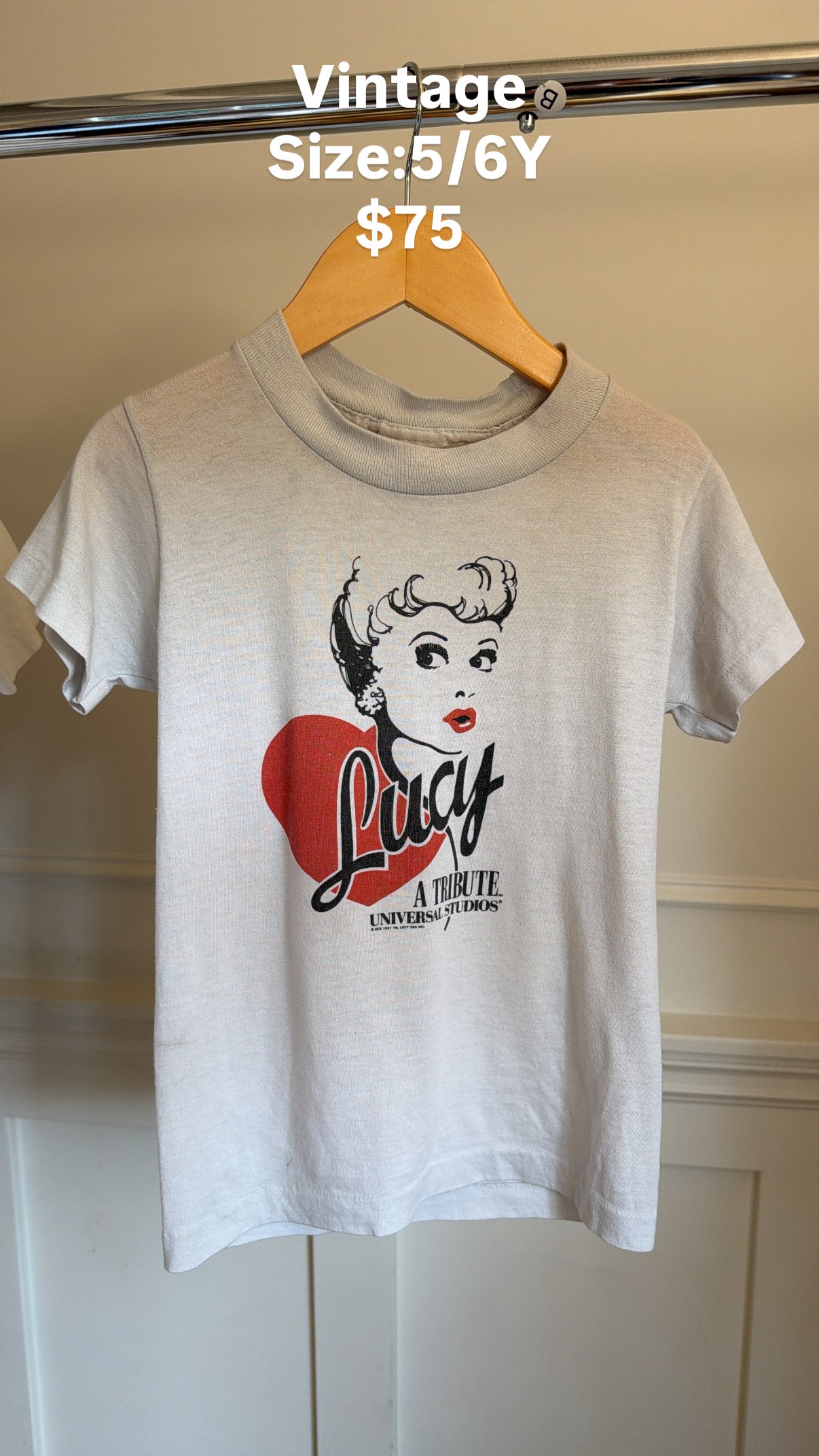 Vintage I Love Lucy T-shirt, 5/6Y
