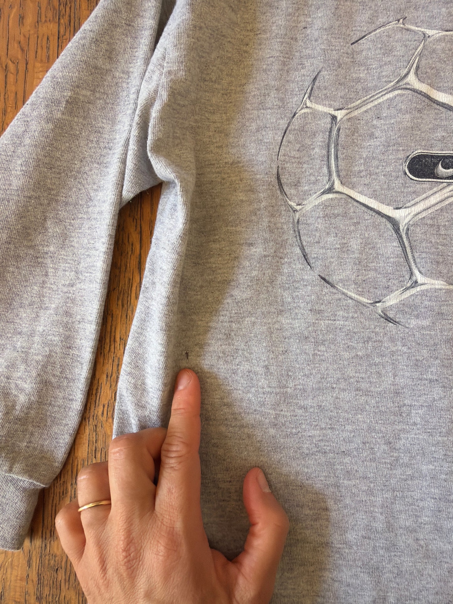 VNTG Nike Soccer Long Sleeve, Size:7
