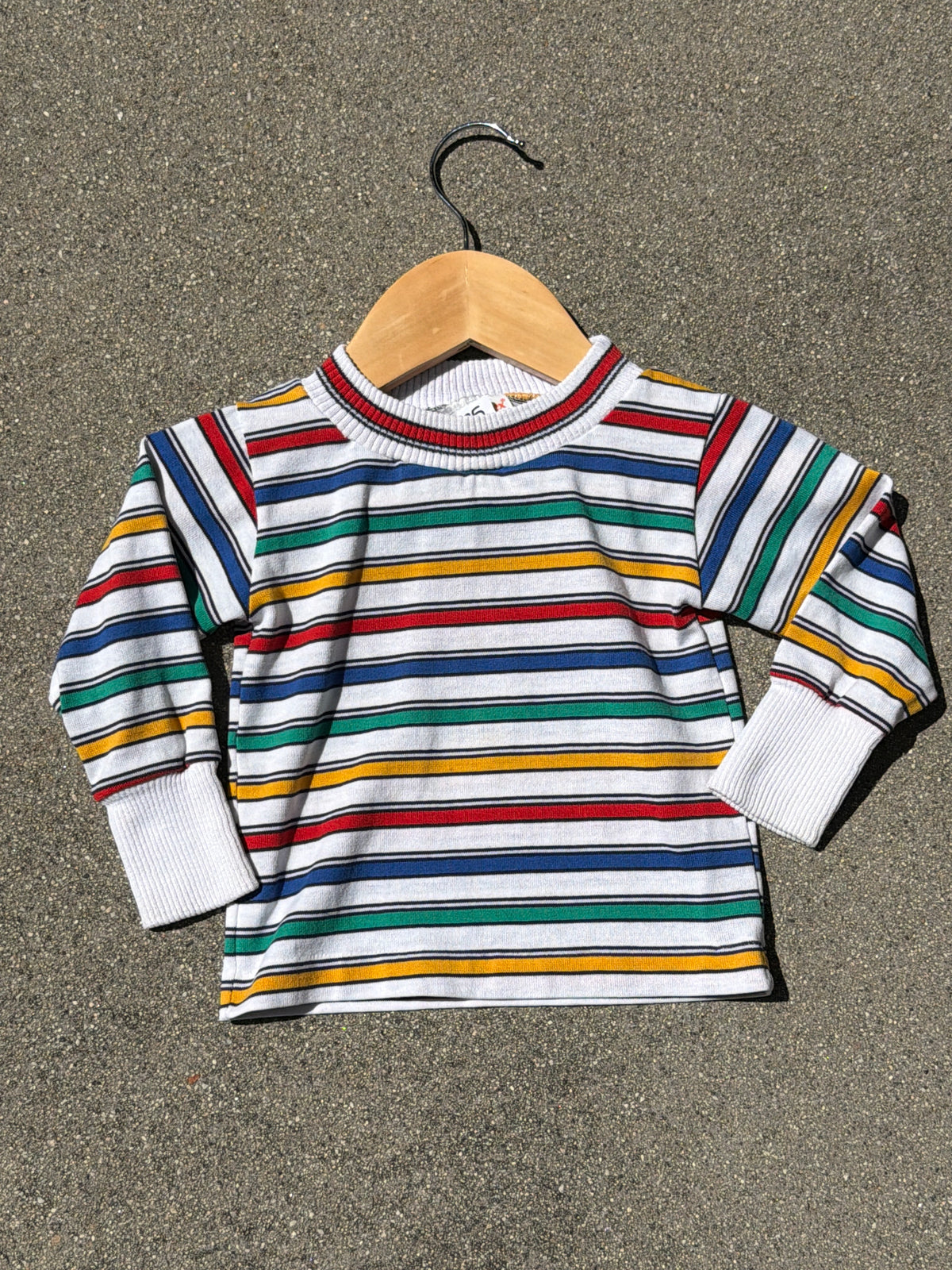 VNTG Healthtex Rainbow Stripe T-Shirt, Size:18M