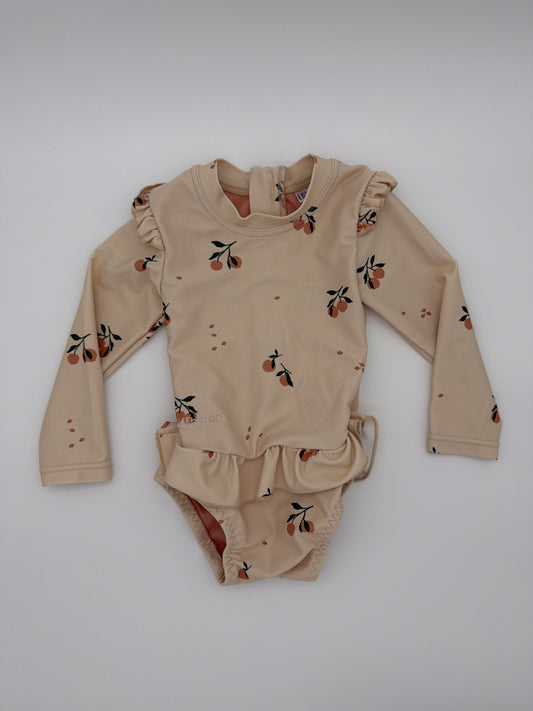 LIEWOOD Peach Print swimsuit, Size:6-9M