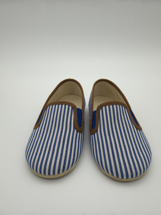 Bonton Stripe Blue Slip On Shoes, size:24