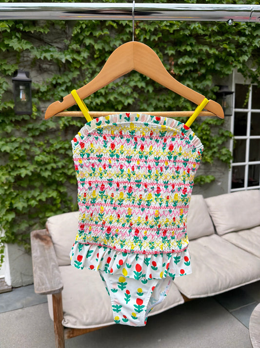 Stella McCartney Kids  Floral Swimsuit, Size:6Y
