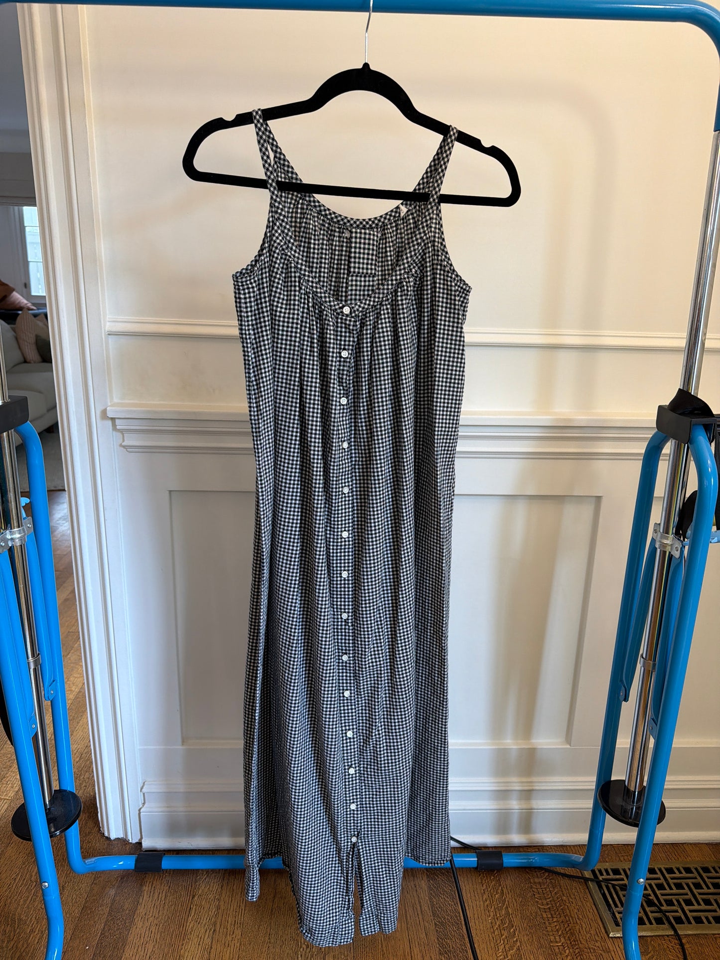 Preloved DÔEN gingham dress,size:XXS