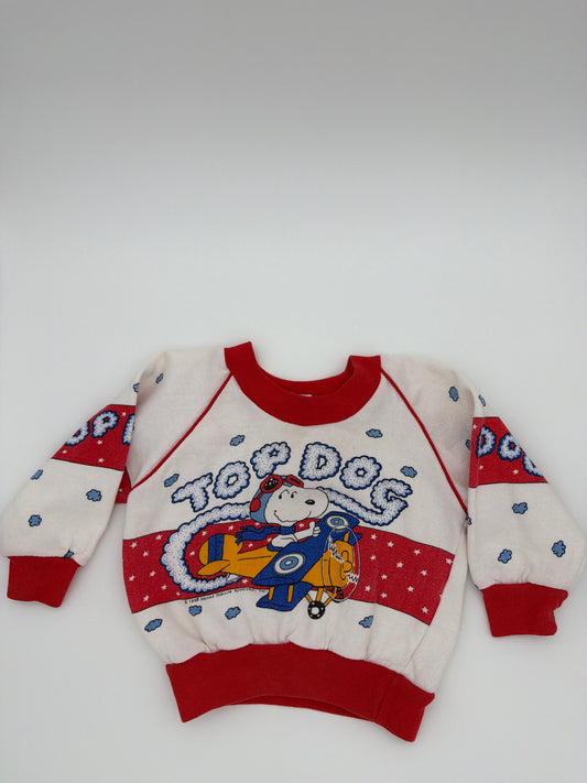 Vintage Snoopy Top Dog sweatshirt, size: 12/18m (small 2T)