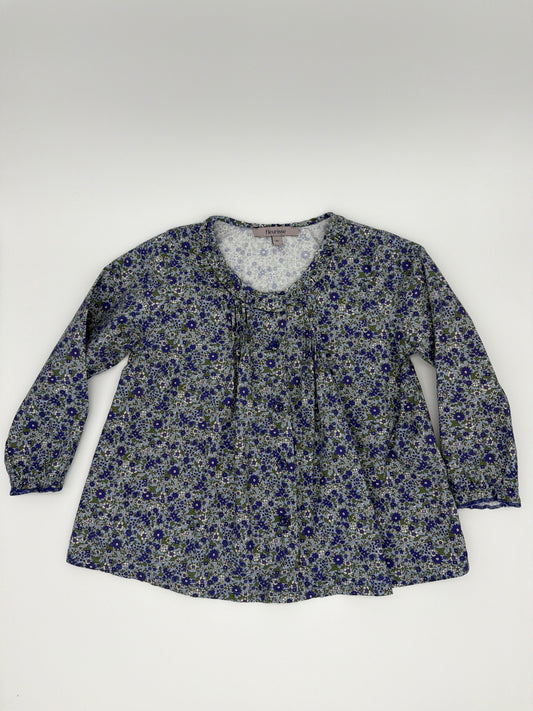Fleurisse blue floral top, size:3Y