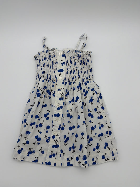 HVN Laurel Cotton Dress Blue Floral, Size: 2Y