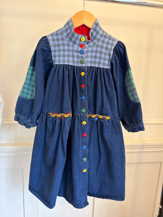 Vintage Pattycakes denim dress, size: 6Y