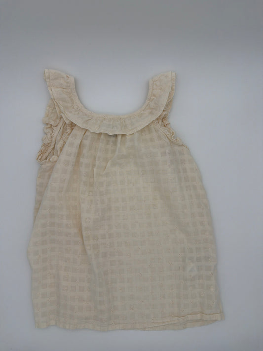 Bonton White eyelet Dress, 3Y