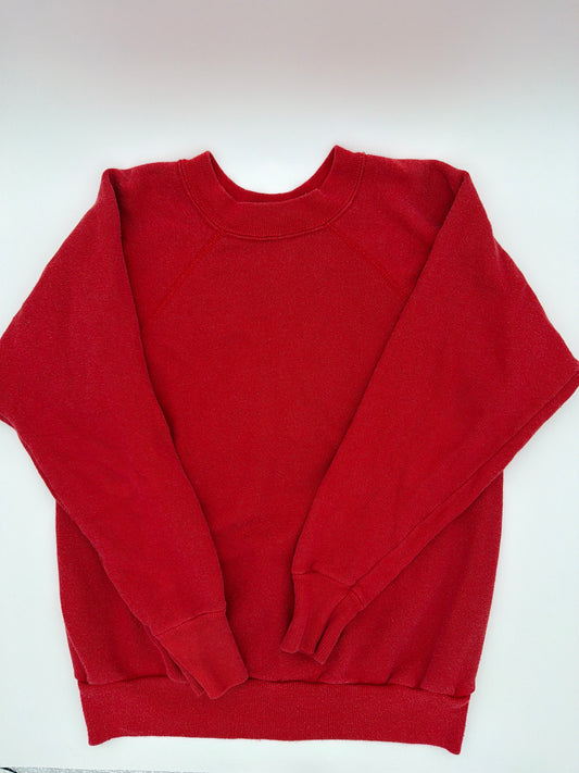 Vintage red blank sweatshirt, size: 8Y