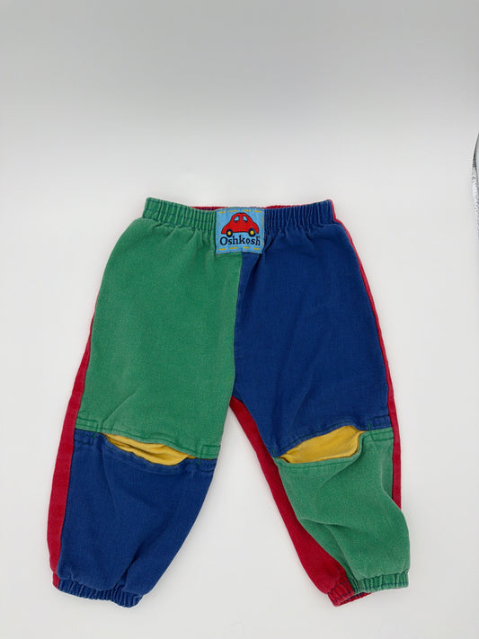 vintage oshkosh primary color sweatpants, size:18M