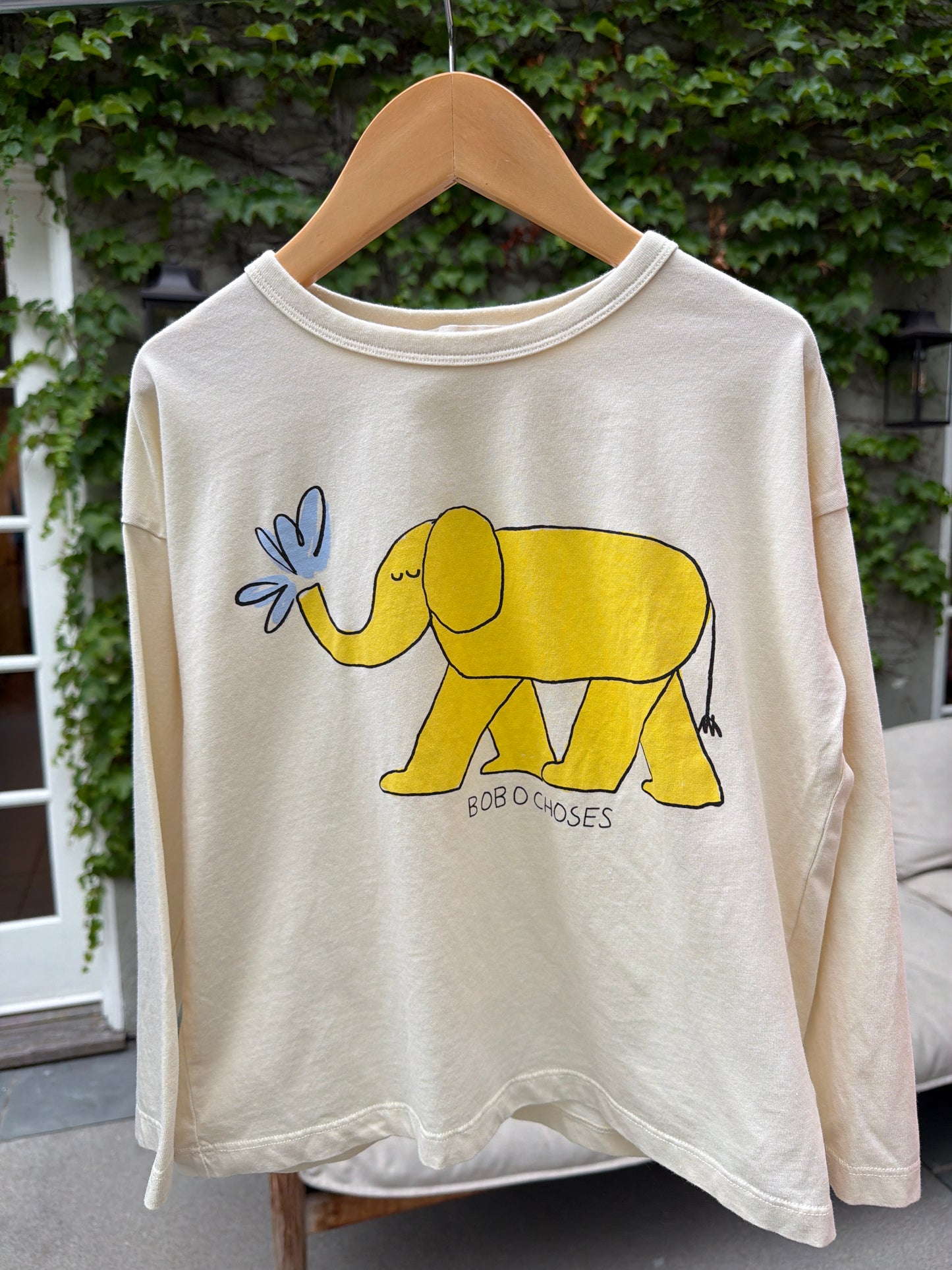 BOBO CHOSES Elephant Long Sleeve, Size:6/7Y