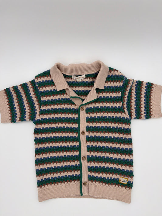 Louise Misha Multi Short Sleeve Button Down, 4Y