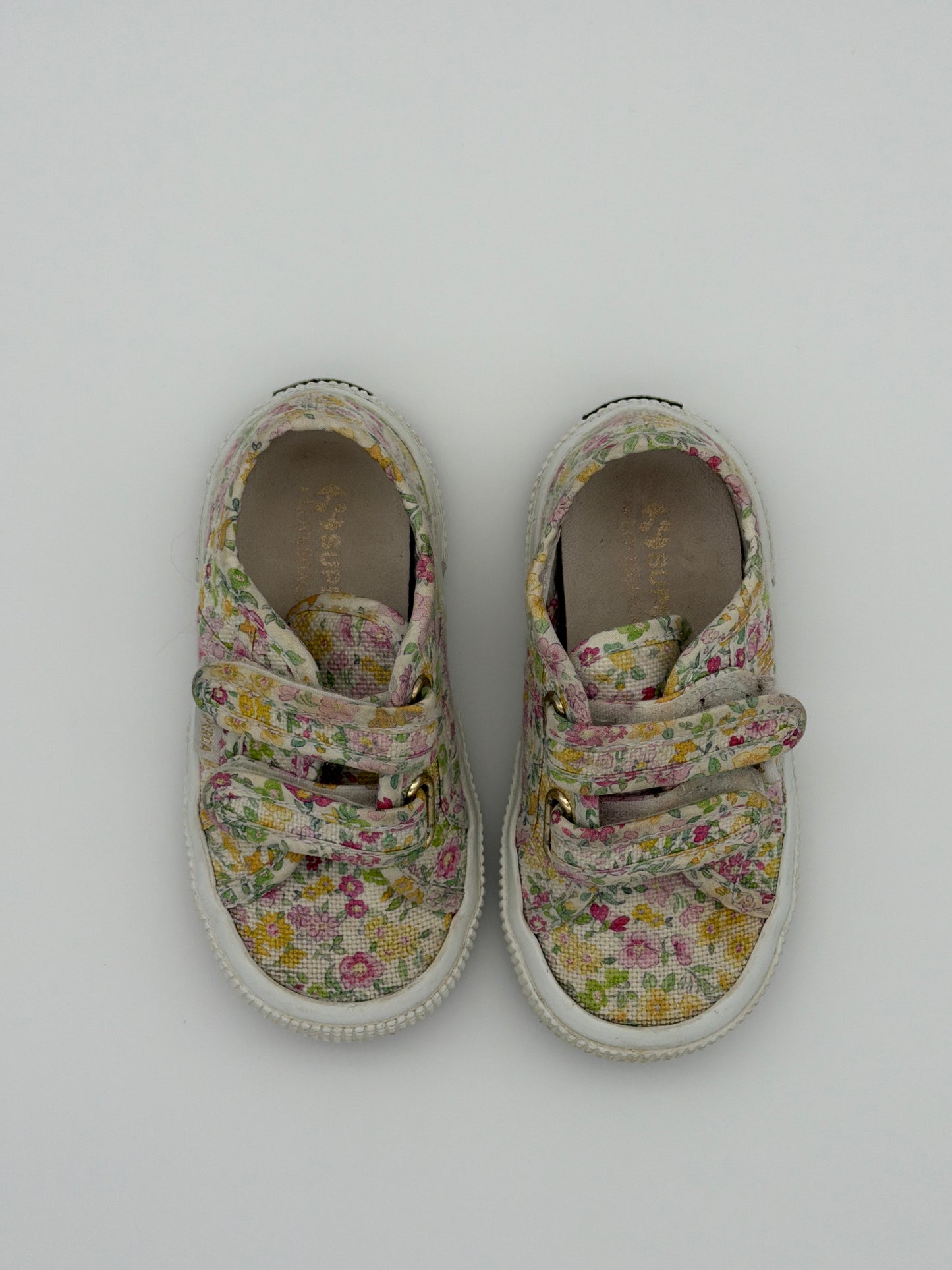 Superga floral sneakers, size:7T